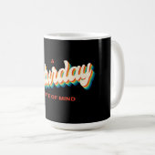 70年代スタイル土曜州·オブ·マインドレトロロゴ コーヒーマグカップ (正面右)