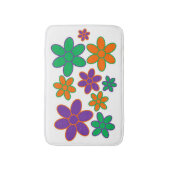 70年代スタイル花風呂マット バスマット (正面縦)