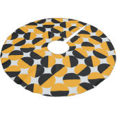 70年代スタイル、幾何学的な半円。 ブラッシュドポリエステルツリースカート (アングル)