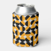 70年代スタイル、幾何学的な半円。 缶クーラー (缶正面)