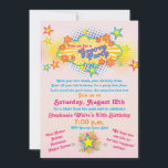 70年代テーマGroovy Flower Power 50th誕生日パーティー 招待状<br><div class="desc">この70年代のディスコ、花の子、グルーヴィー50th誕生日パーティーの招待で文字をパーソナライズすることができる。デザインは花や星を鮮やかな色やサイケデリック模様で彩る。招待の色は黄色、オレンジ、ピンク、青、緑。文字を変更するには、パーソナライズ・オプションを使用する。または、より広範な変更(フォント、フォントサイズ、フォント色、文字配置)を行う場合は、選択しカスタマイズます。1970年代の素晴らしテーマパーティー、ディスコ、無料の愛、花の子パーティーへの50歳の誕生日パーティーの招待。文化素晴らしパーティーアイディア。60もし、40、30、21、16、70、その他のマイルストーンの誕生日パーティーとして使用できる文字を変更する。このデザインは60年代のテーマパーティーにも使える汎用性がある。</div>