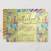 70年代ディスコレトロスクリプト母の日ディナーブランチ 招待状 (正面/裏面)