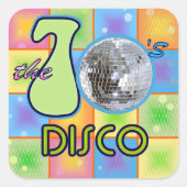 70年代ディスコ スクエアシール (正面)