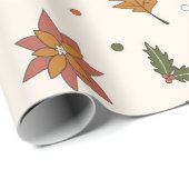 70年代ノスタルジアレトロ平和とクリスマス ラッピングペーパー (ロールコーナー)