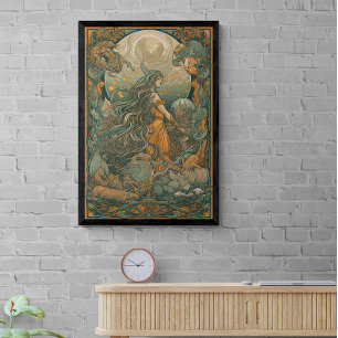 70年代ヒッピーサイケデリック・シックAIアート  レトロ ポスター