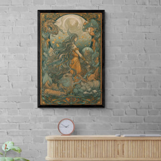 70年代ヒッピーサイケデリック・シックAIアート |レトロ ポスター