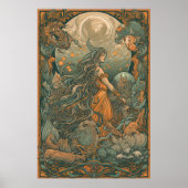 70年代ヒッピーサイケデリック・シックAIアート |レトロ ポスター (正面)