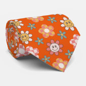 70年代ヒッピー花柄レトロ ネクタイ (ロール)