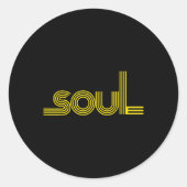 70年代ファンクアフロソウルブギーダンスラブトレイン ラウンドシール (正面)