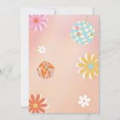 70年代フラワーパワーディスコバチェロレッテの旅程 招待状 (裏面)