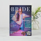 70年代マガジン新聞カスタムブライダルシャワー 招待状 (スタンド正面)