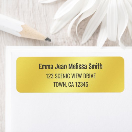 70年代モダンヴィーベゴールデン差出人住所 ラベル (インサイチュ)