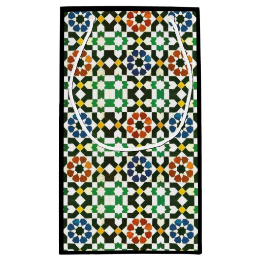 70年代モロッコ色パターン スモールペーパーバッグ (裏面)