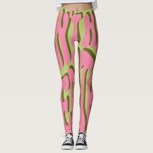 70年代レトロめい想ポスターやる気を起こさせる レギンス (正面)