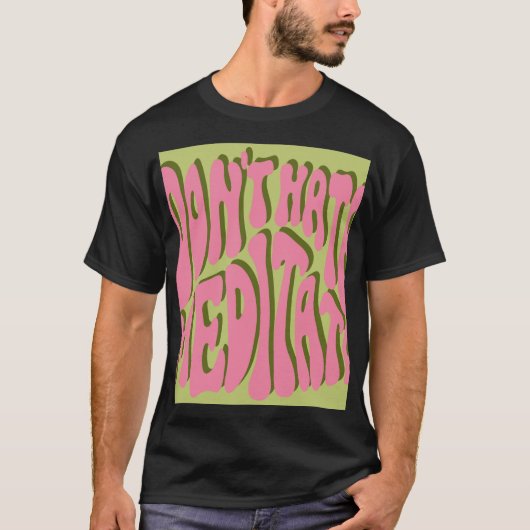 70年代レトロめい想ポスターやる気を起こさせる Tシャツ (正面)