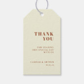 70年代レトロインスパイア結婚の ギフトタグ (正面)