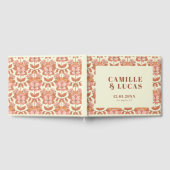 70年代レトロインスパイア結婚の ゲストブック (全面)