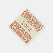 70年代レトロインスパイア結婚の スタンダードカクテルナプキン (角)