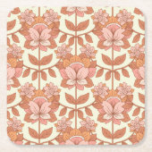 70年代レトロインスパイア スクエアペーパーコースター (正面)