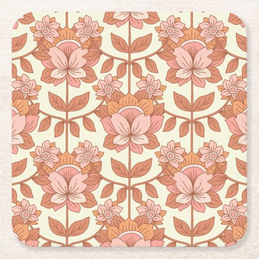 70年代レトロインスパイア スクエアペーパーコースター (正面)