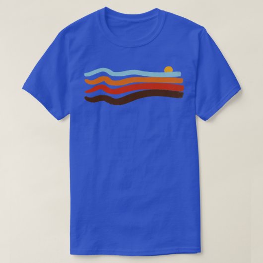 70年代レトロストライプ Tシャツ (デザイン正面)
