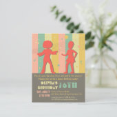 70年代レトロティーン ディスコダンス 誕生日パーティー 招待状 (スタンド正面)