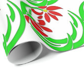 70年代レトロデコフラワーモチーフ ラッピングペーパー (ロールコーナー)