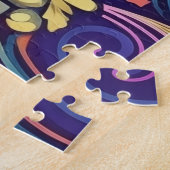 70年代レトロハートプライドカラフルパズル ジグソーパズル (側面)