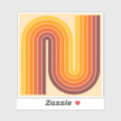 70年代レトロビンテージスタイル幾何学デザイン シール (シート)