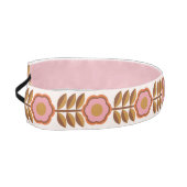 70年代レトロピンク茶色の花のパワーシームレス アスレチックヘッドバンド (左)