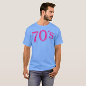 70年代レトロファッション 私は70年代が大好き Tシャツ (正面フル)