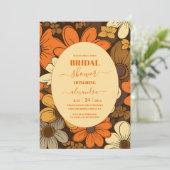 70年代レトロフローラブライダルシャワー 招待状 (スタンド正面)