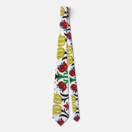 70年代レトロフローラ帯|主色フローラタイ ネクタイ (正面)