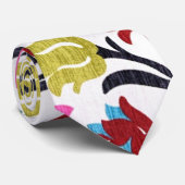 70年代レトロフローラ帯|主色フローラタイ ネクタイ (ロール)