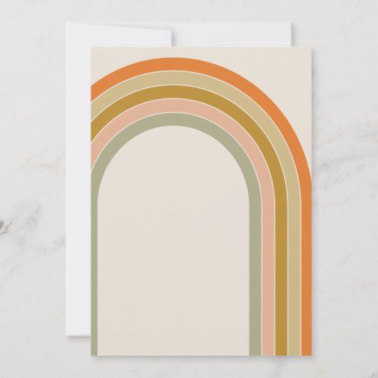 70年代レトロレインボーGroovy大人の誕生日パーティー 招待状 (裏面)