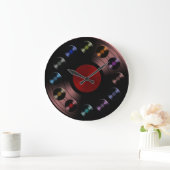 70年代レトロレコード ラージ壁時計 (ホーム)