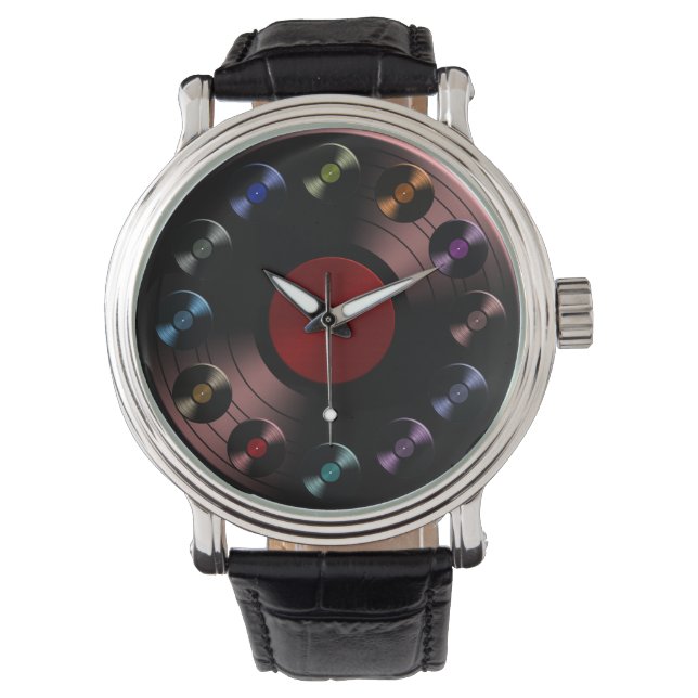 70年代レトロレコード 腕時計 (正面)