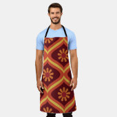 70年代レトロヴィンテージミッドセンチュリーモダンシームレスパット エプロン (着用した状態)