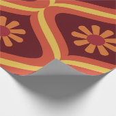 70年代レトロヴィンテージミッドセンチュリーモダンシームレスパット ラッピングペーパー (角)