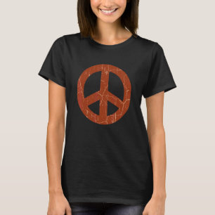 70年代レトロヴィンテージ平和サイン Tシャツ