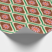 70年代レトロヴィンテージ花柄 ラッピングペーパー (角)