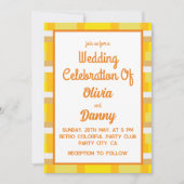 70年代レトロ グルーヴィー 70年代 ウェディング 招待状 (正面)