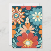 70年代レトロ フラワー ウェディング 招待状 (裏面)