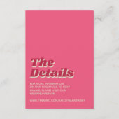 70年代レトロGroovy Vivaマゼンダ結婚ン詳細 エンクロージャーカード (正面)