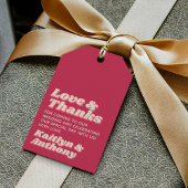 70年代レトロGroovy Vivaマゼンダ結婚ン ギフトタグ