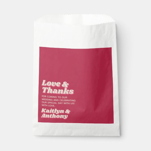 70年代レトロGroovy Vivaマゼンダ結婚ン フェイバーバッグ (正面)