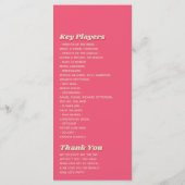 70年代レトロGroovy Vivaマゼンダ結婚ン プログラム (裏面)