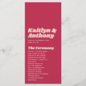 70年代レトロGroovy Vivaマゼンダ結婚ン プログラム (正面)