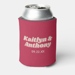 70年代レトロGroovy Vivaマゼンダ結婚ン 缶クーラー