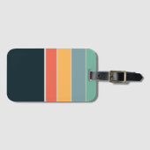 70年代ヴィンテージカラフル縦ストライプ数 ラゲッジタグ (正面横)